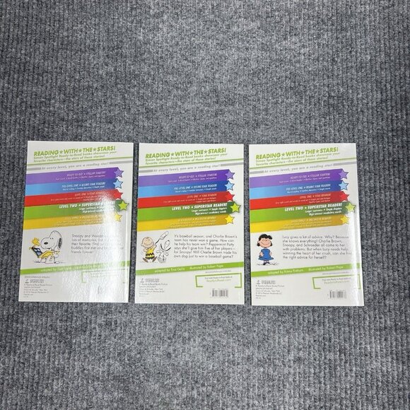 Ready To Read Level Two 3-Peanuts Charlie Brown Paperback Learning Books Set - Picture 3 of 16